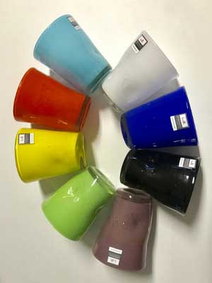 GLAS-KOLLEKTION LAGUNA-AQUA "CERAMIC" Mundgeblasene, durchgefärbte Gläser & Krüge in matten „Ceramic“ Farben, spülmaschinenfest