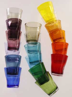 GLAS-KOLLEKTION LAGUNA-AQUA Mundgeblasene, durchgefärbte Gläser & Krüge, spülmaschinenfest